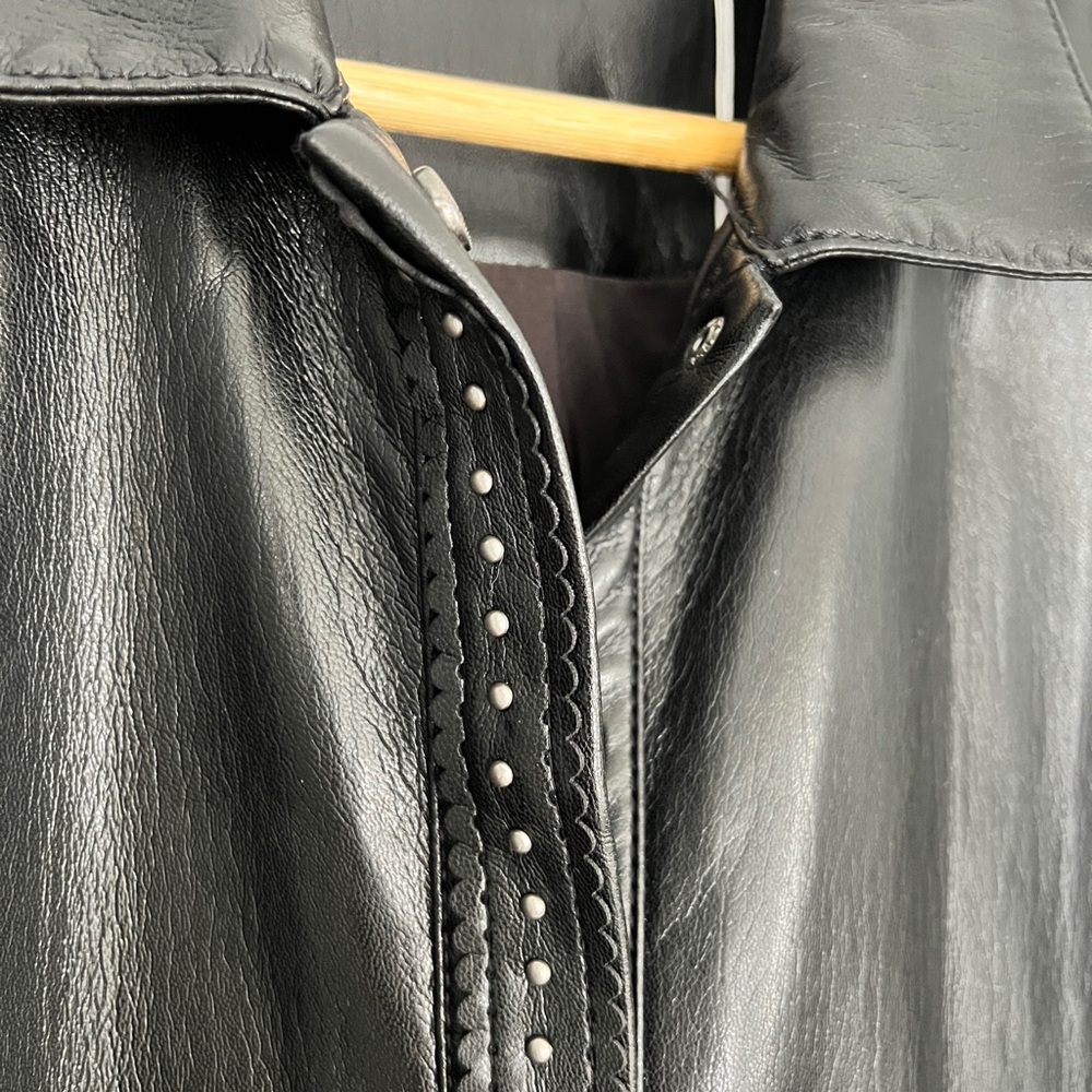 NWT Chico's Sleek Black Leather Jacket